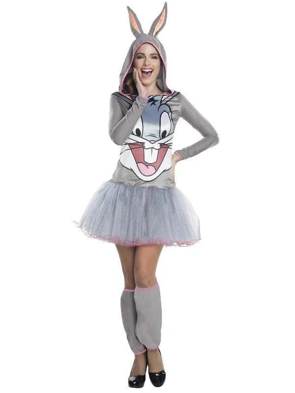 Bugs Bunny Hooded Tutu Dress Costume for Women Tunics Cozy soft