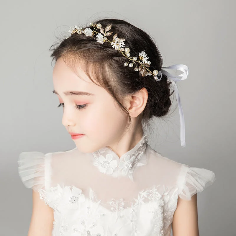 Children's Dress Accessories White Headband Tunics Stylish modern