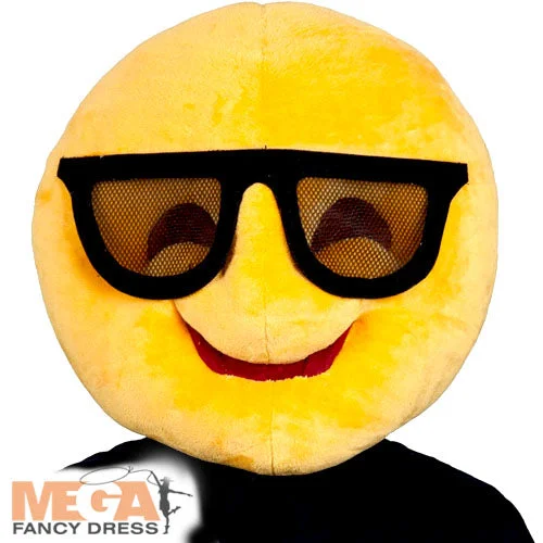 Adults Cool Mask Smiley Emoji Fancy Dress Costume Accessory Tunics Lace romantic