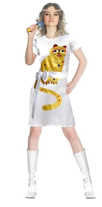 Dancing Queen Cat Dress Yellow Tunics Trousers formal