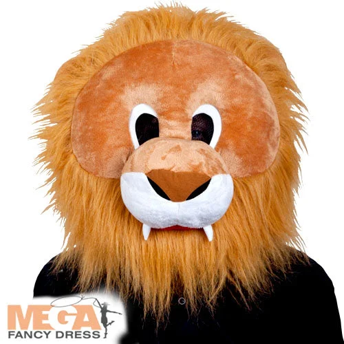 Adults Lion Mask Animal Halloween Book Fancy Dress Costume Accessory Tunics Polka dots