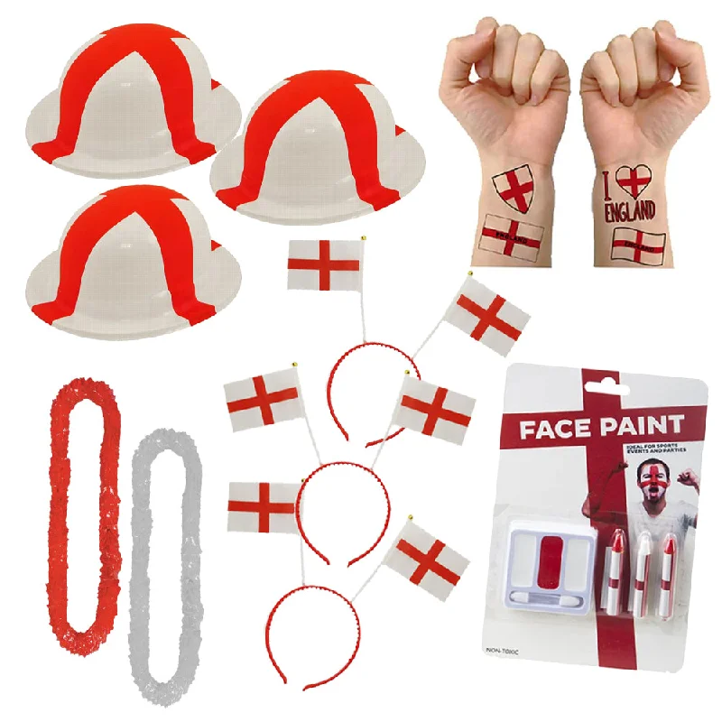 England Fancy Dress Sport Supporter Pack Tunics Fleece cozy