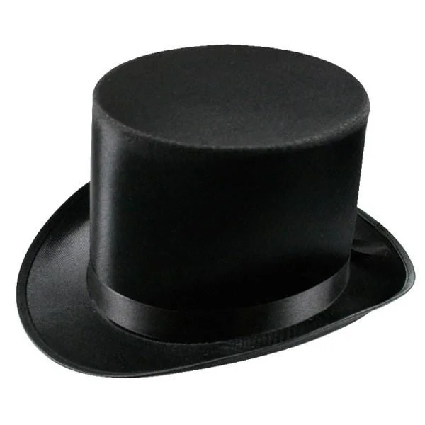 Magician Black Satin Costume Top Hat Fancy Dress Tunics Top rated