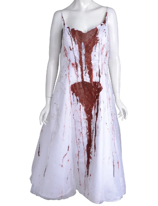 Label Blood Stunt Halloween Wedding Dresses Tunics Long Elegant