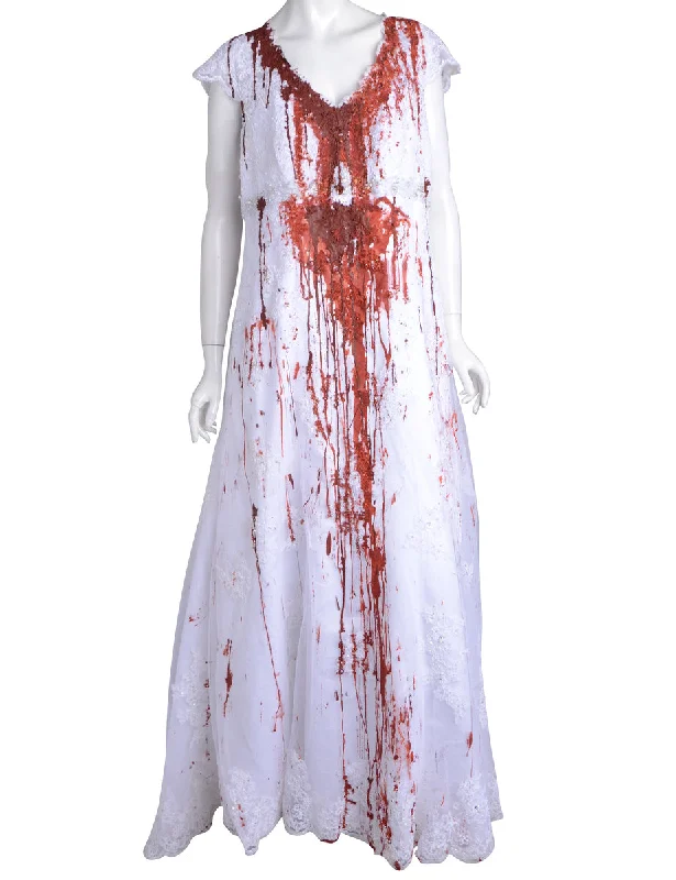 Label Blood Stunt Halloween Wedding Dresses Tunics Solid Classic