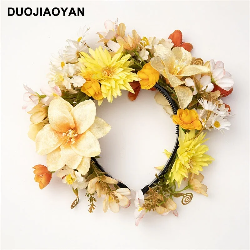 Women's hairpin flower headband super fairy three-dimensional simulation flower headdress Tunics Sophisticated sleek