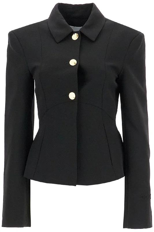 Technical Twill Blazer For  - Black Women's Simple Blazer