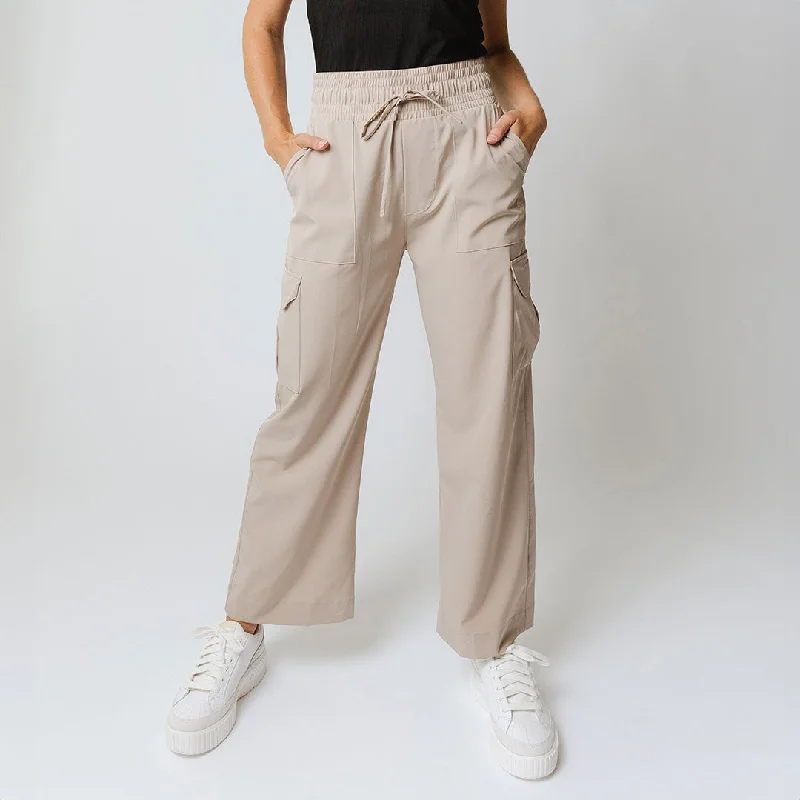 Audrey Cargo Trouser, Cobblestone Trousers Lace Delicate