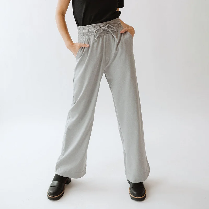 Audrey Trouser, Heather Light Grey Trousers Cargo pockets