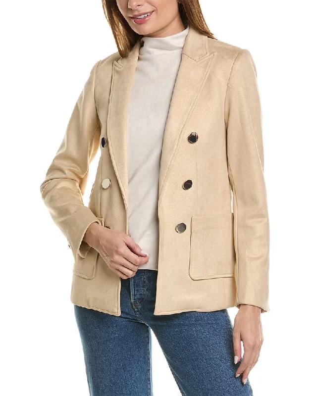 T Tahari Double-Breasted Blazer Plus Size Women's Coat