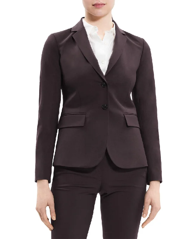 Theory Carissa Wool-Blend Blazer Women's Trendy Blazer