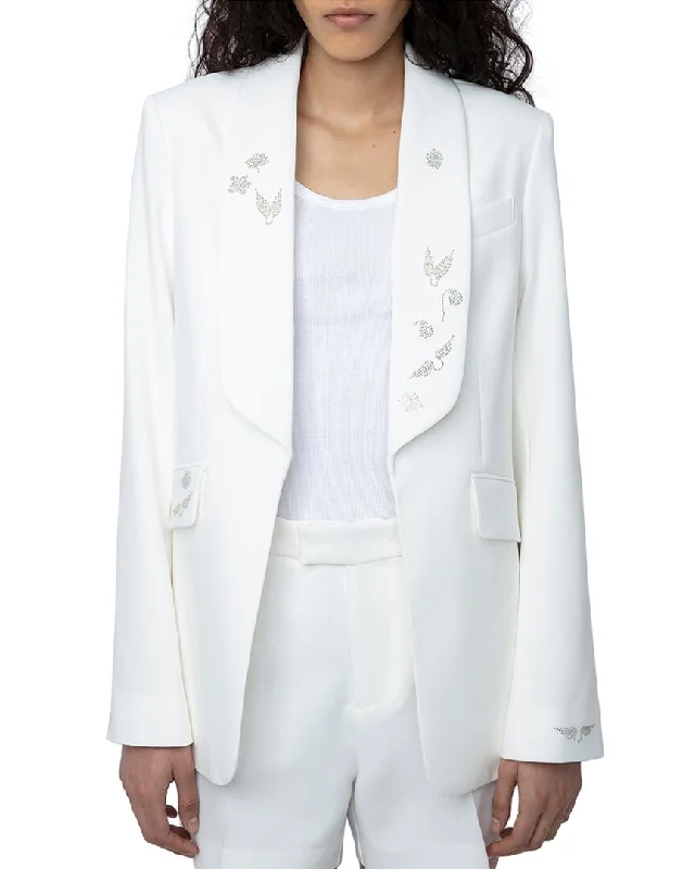 Zadig & Voltaire Date Strass Wings Blazer Women's Long Blazer