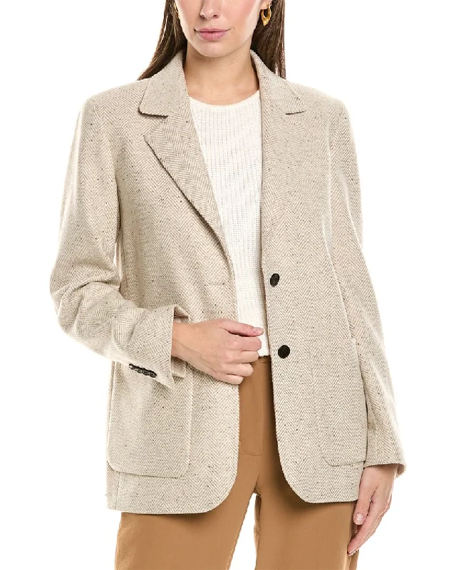 Lafayette 148 New York Benson Silk-Blend Blazer Women's Designer Suit