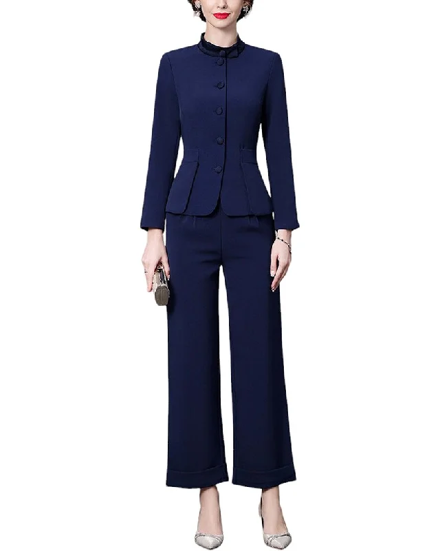 Anette 2Pc Blazer & Pant Set Summer Women's Jacket