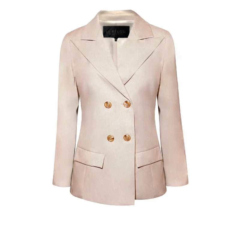 Louise Double-Breasted Blazer High-End Women's Suit