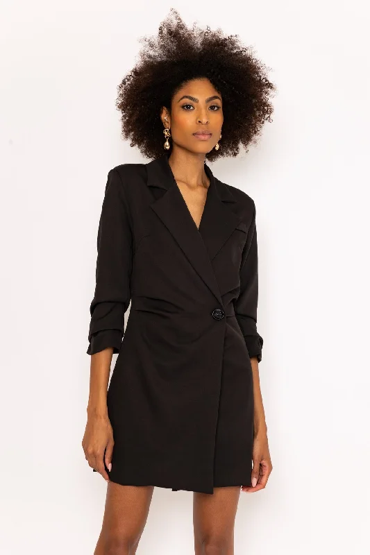 Black Blazer Mini Dress Women's Long Blazer