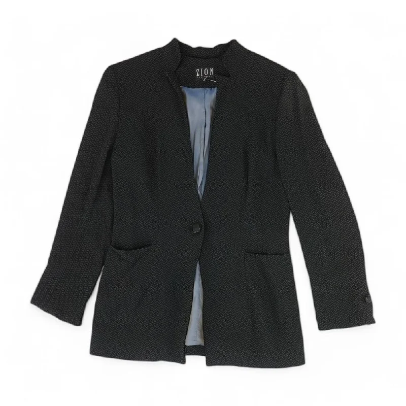 Black Chevron Blazer Women's Elegant Suit