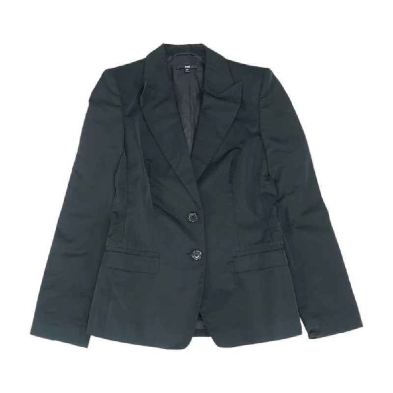 Black Solid Blazer Women's Pencil Blazer