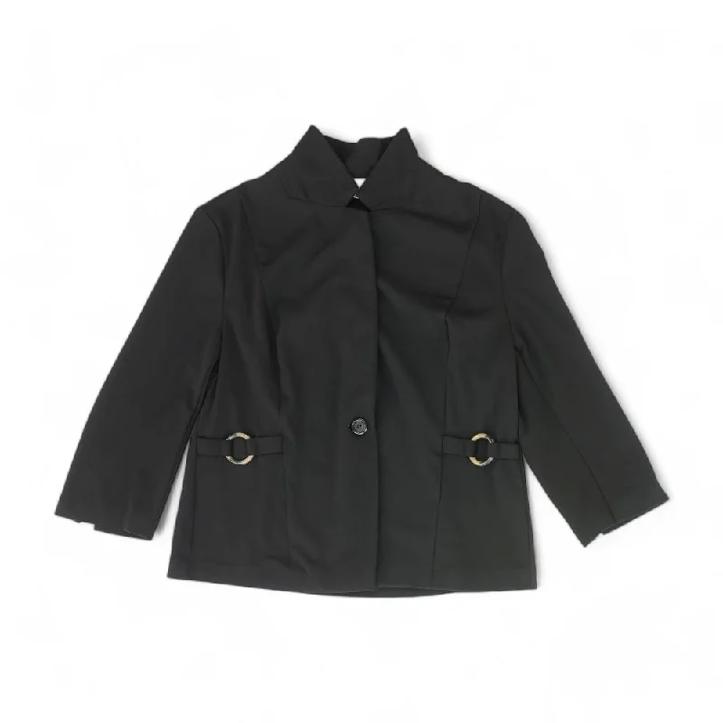 Black Solid Blazer Women's Handmade Blazer