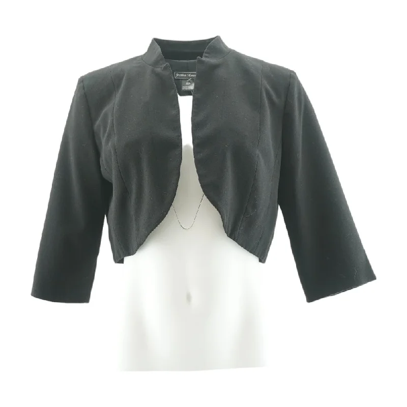 Black Solid Blazer Women's Short Blazer