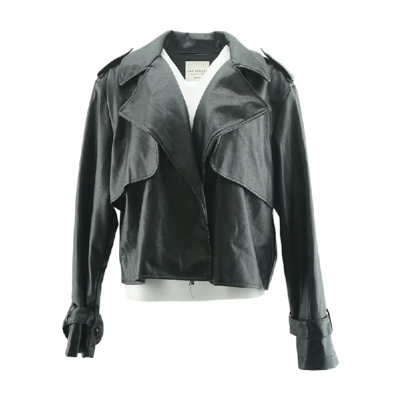 Black Solid Blazer Women's Trendy Jacket