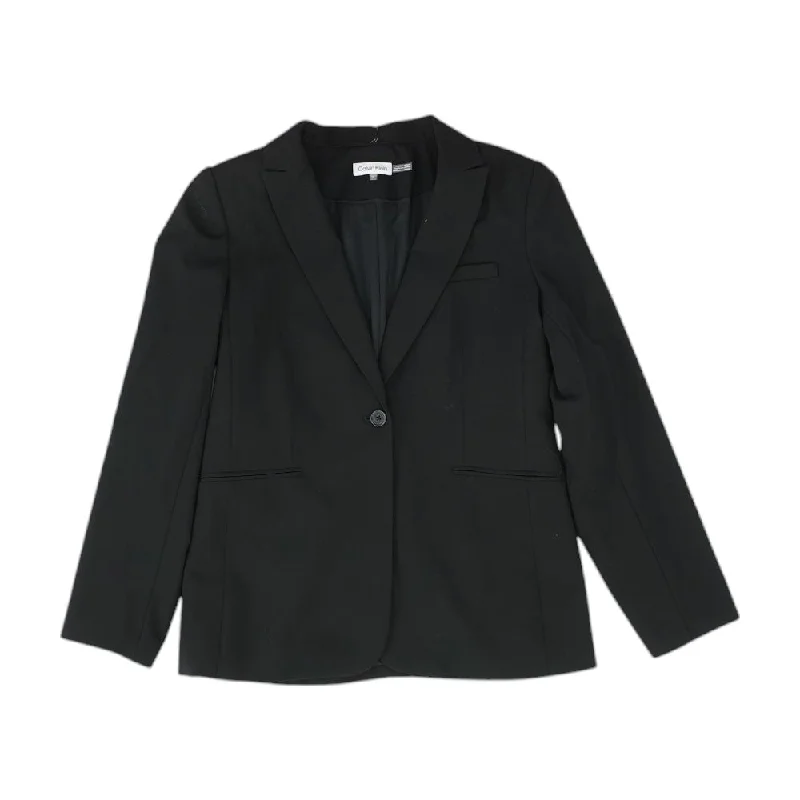 Black Solid Blazer Women's Vintage Suit