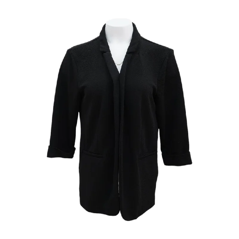 Black Solid Blazer Women's Boutique Suit