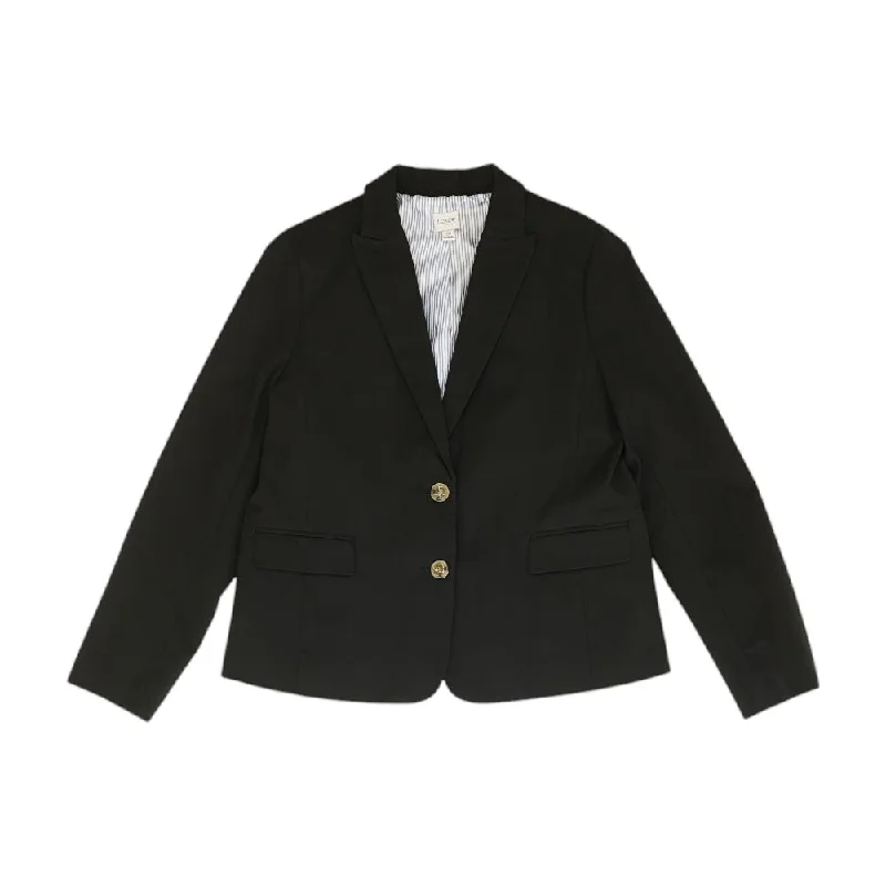 Black Solid Blazer Women's Handmade Blazer