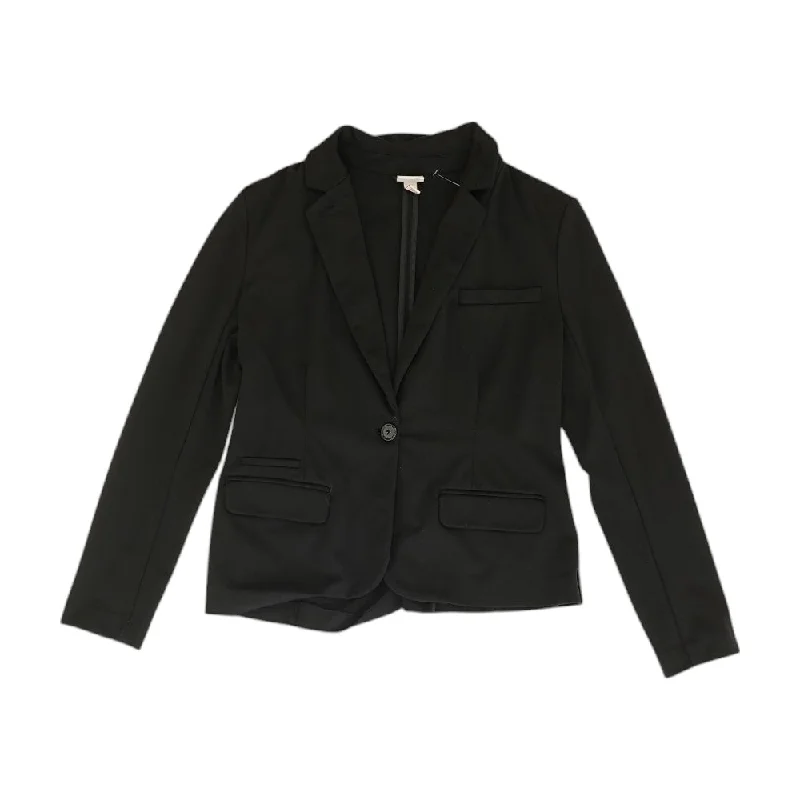 Black Solid Blazer Women's Unique Blazer