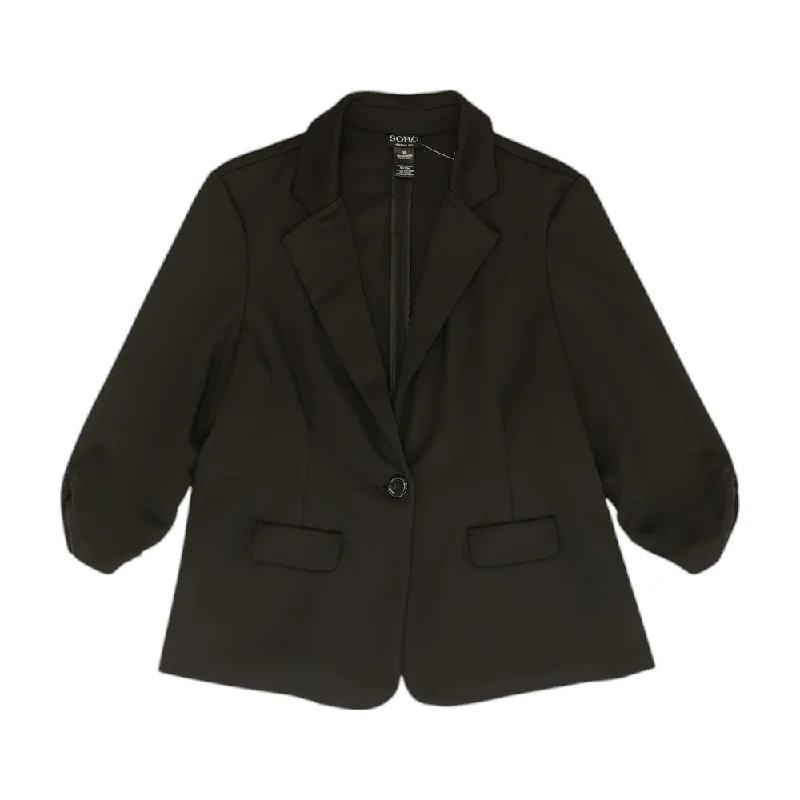 Black Solid Blazer Women's Elegant Blazer