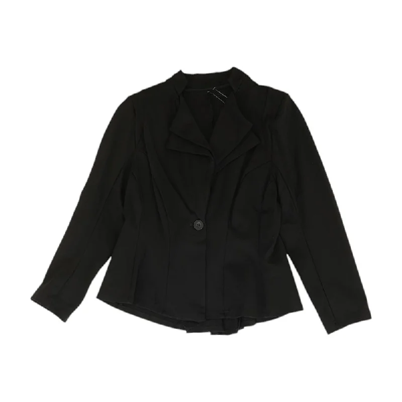 Black Solid Blazer Women's Simple Jacket