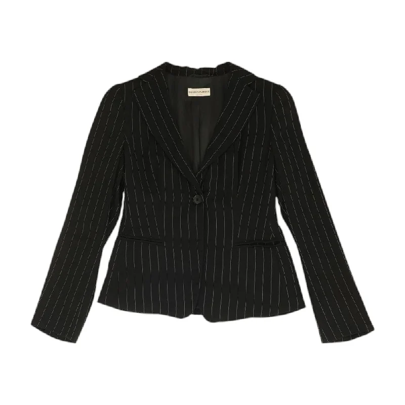 Black Striped Blazer Women's Trendy Jacket