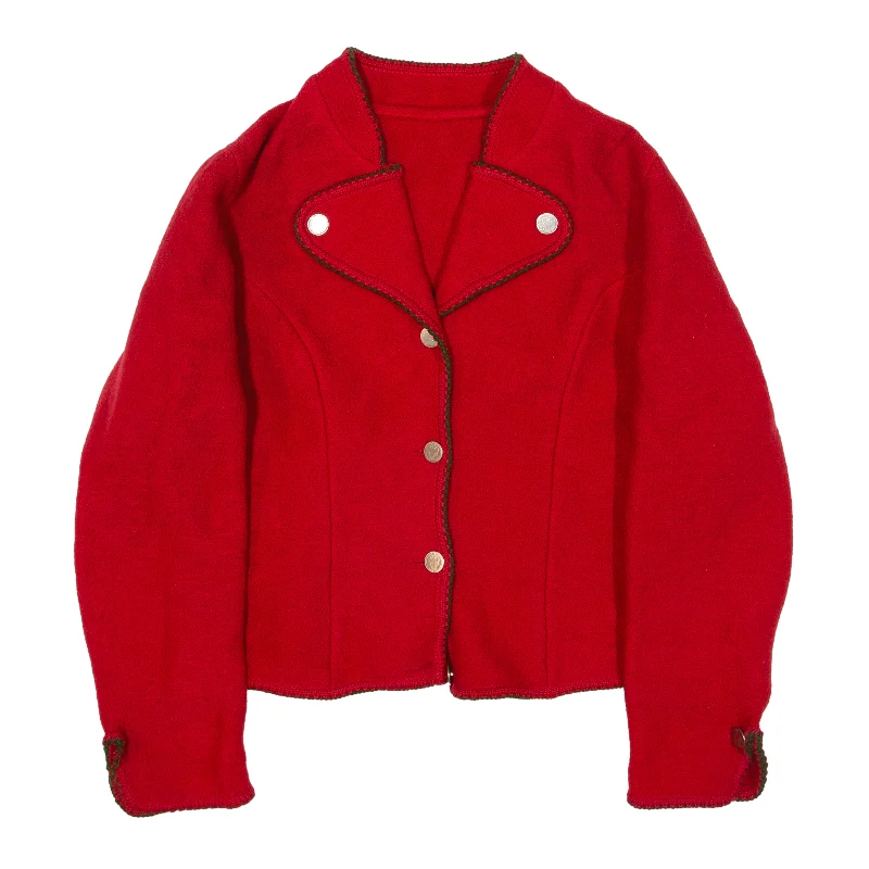 Blazer Jacket Red Womens M Women's Trendy Jacket