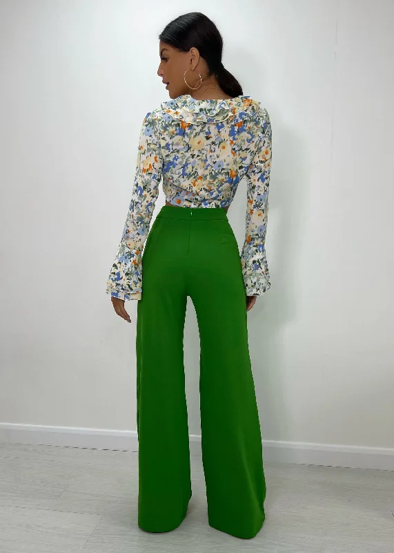 Boho Trousers - Green Trousers luxurious high-end