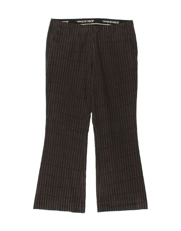 DICKIES Womens Bootcut Casual Trousers W32 L28 Black Pinstripe Trousers Recommended Stylist