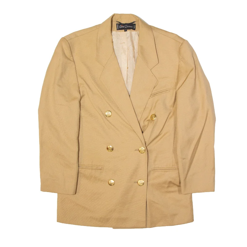 GINA DONNA Blazer Jacket Beige Womens L Women's Classic Blazer