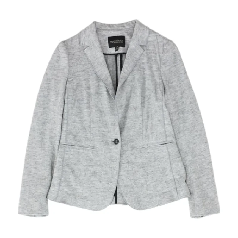 Gray Solid Blazer Women's Designer Suit