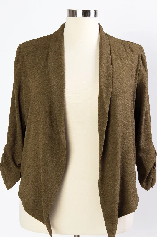 Hadlee Structured Blazer - Olive Women's Boutique Jacket