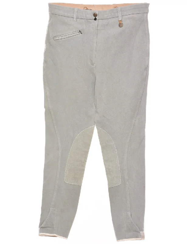 Light Grey Jodhpur Style Trousers - W30 L25 Trousers chic fashionable