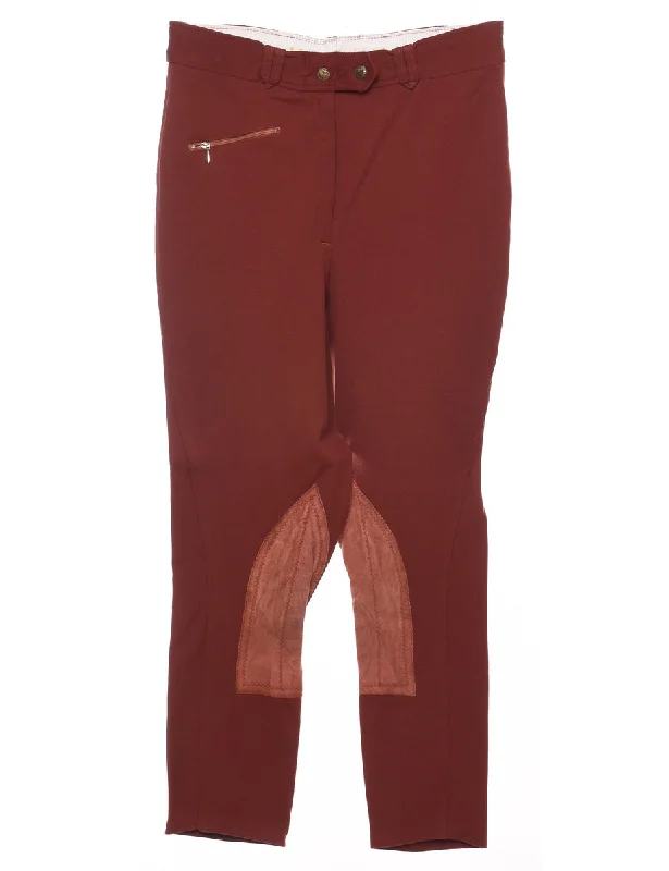 Maroon Jodhpur Trousers - W28 L25 Trousers trendy modern