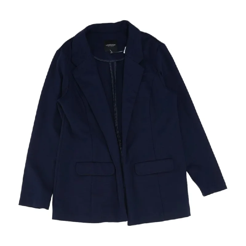 Navy Solid Blazer Women's Professional Jacket