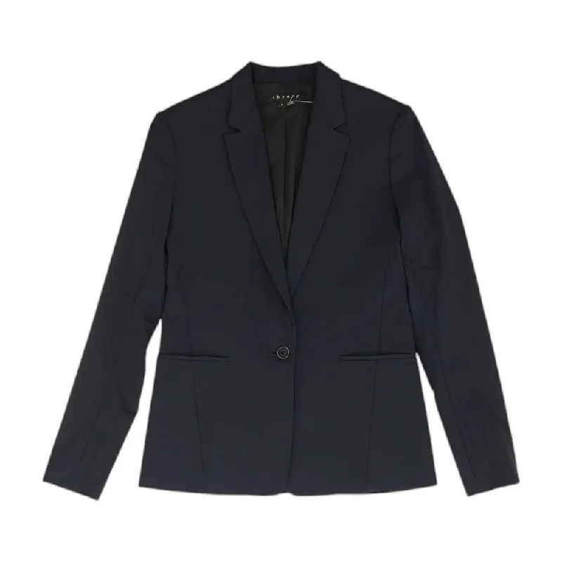 Navy Solid Blazer Women's Daily Blazer