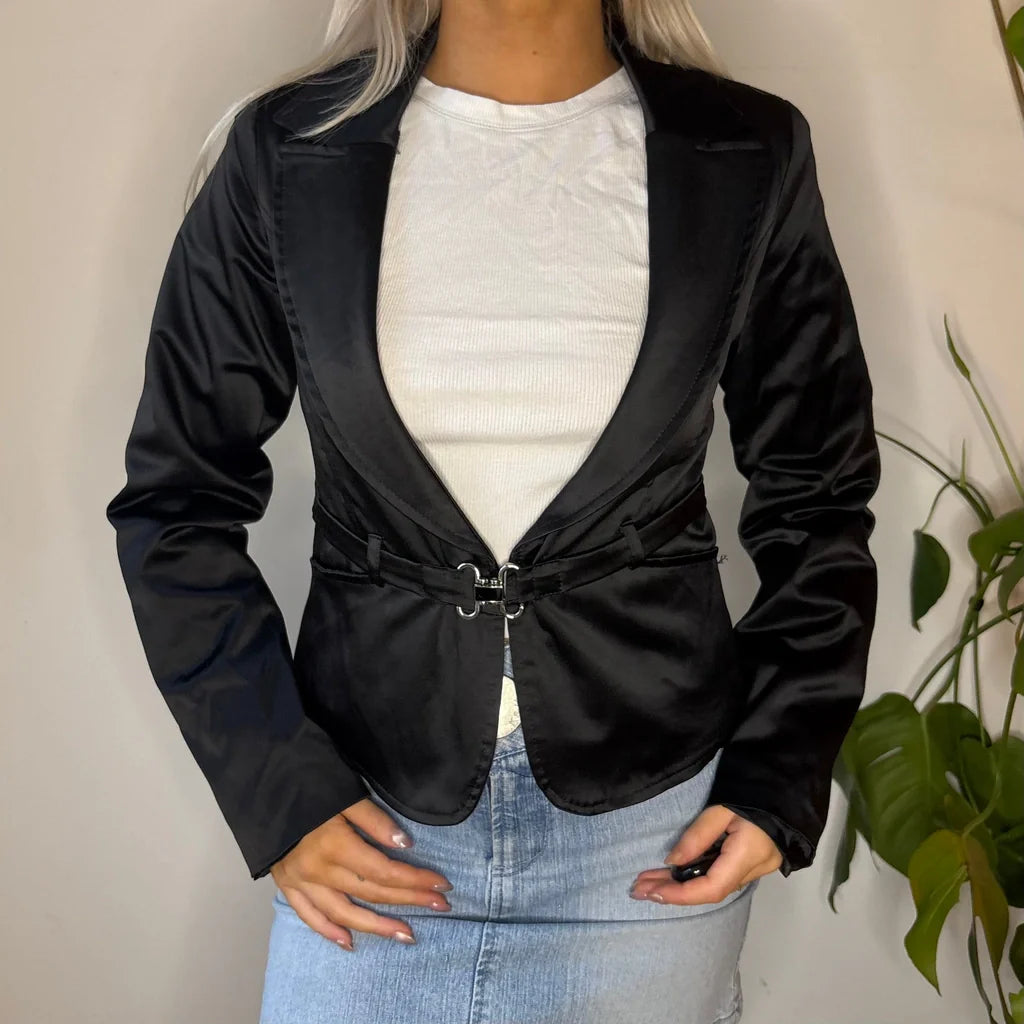 Pdk Blazer - Small Black Polyester Blend Women's High-End Blazer