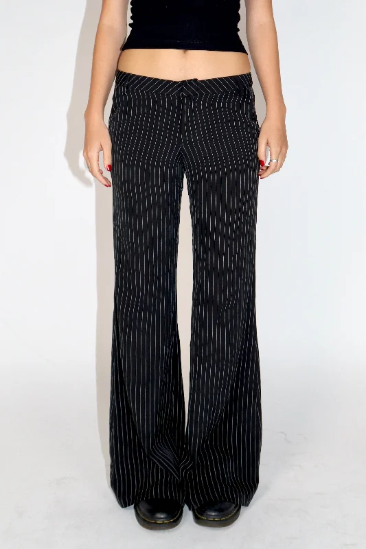 SCG MADE | Lucy Low-rise Striped Trousers Trousers Harem Relaxed Fit