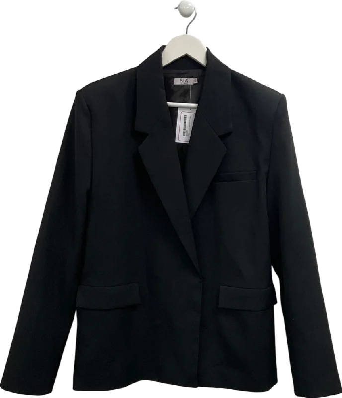 SLA the label Black Oversized Blazer UK XS Women's Trench Blazer