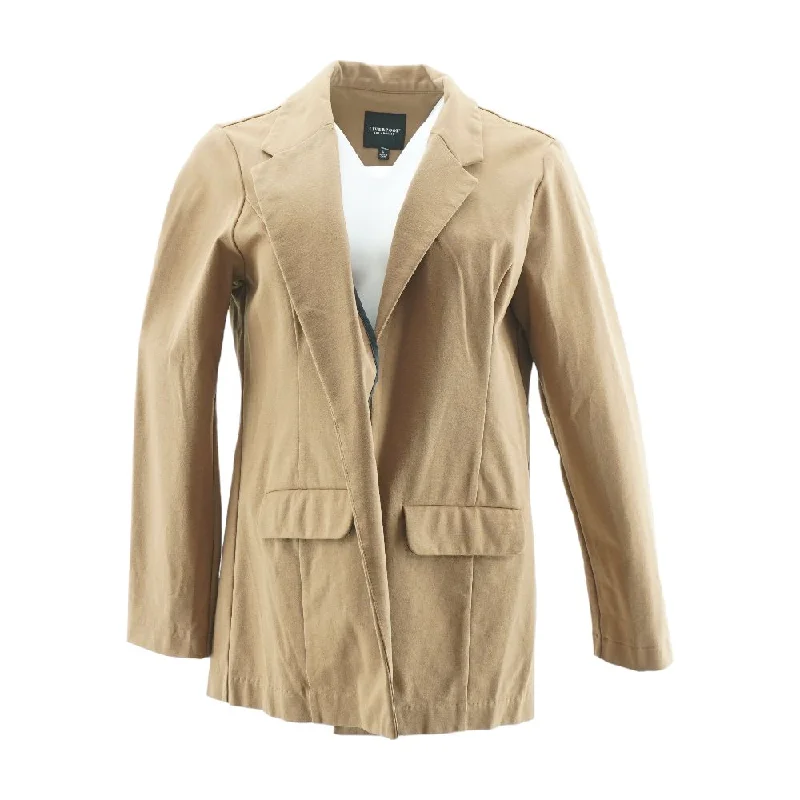 Tan Solid Blazer Women's Classic Blazer