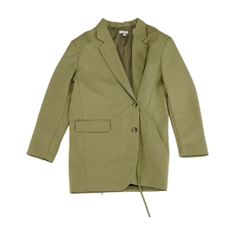 Tan Solid Blazer Women's Custom Jacket