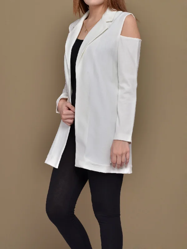 Blazer-White Spring Women's Coat