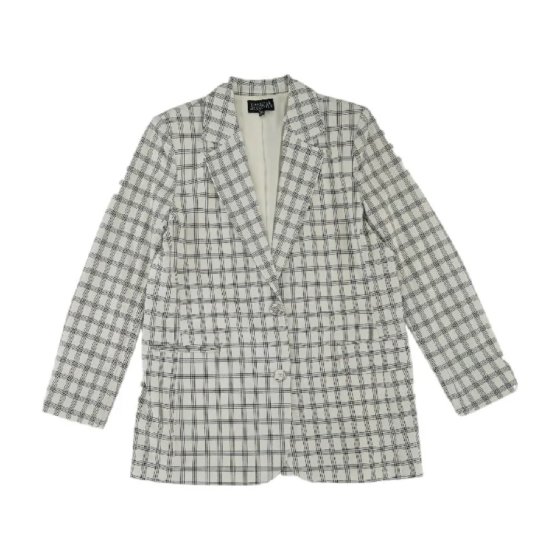 White Plaid Blazer New Women's Blazer