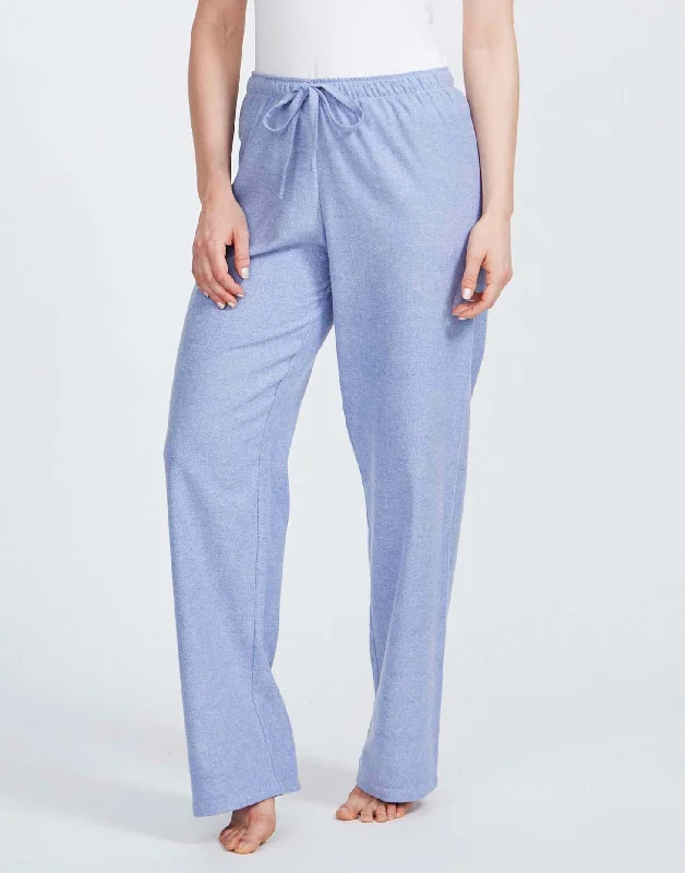 Women's Brushed Cotton Pyjama Trousers – Staffordshire Blue Herringbone Trousers Modern Contemporary